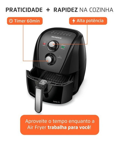 Fritadeira Sem Óleo Air Fryer 4l 1500W AFN-40-BFT