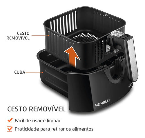 Fritadeira Sem Óleo Air Fryer 4l 1500W AFN-40-BFT