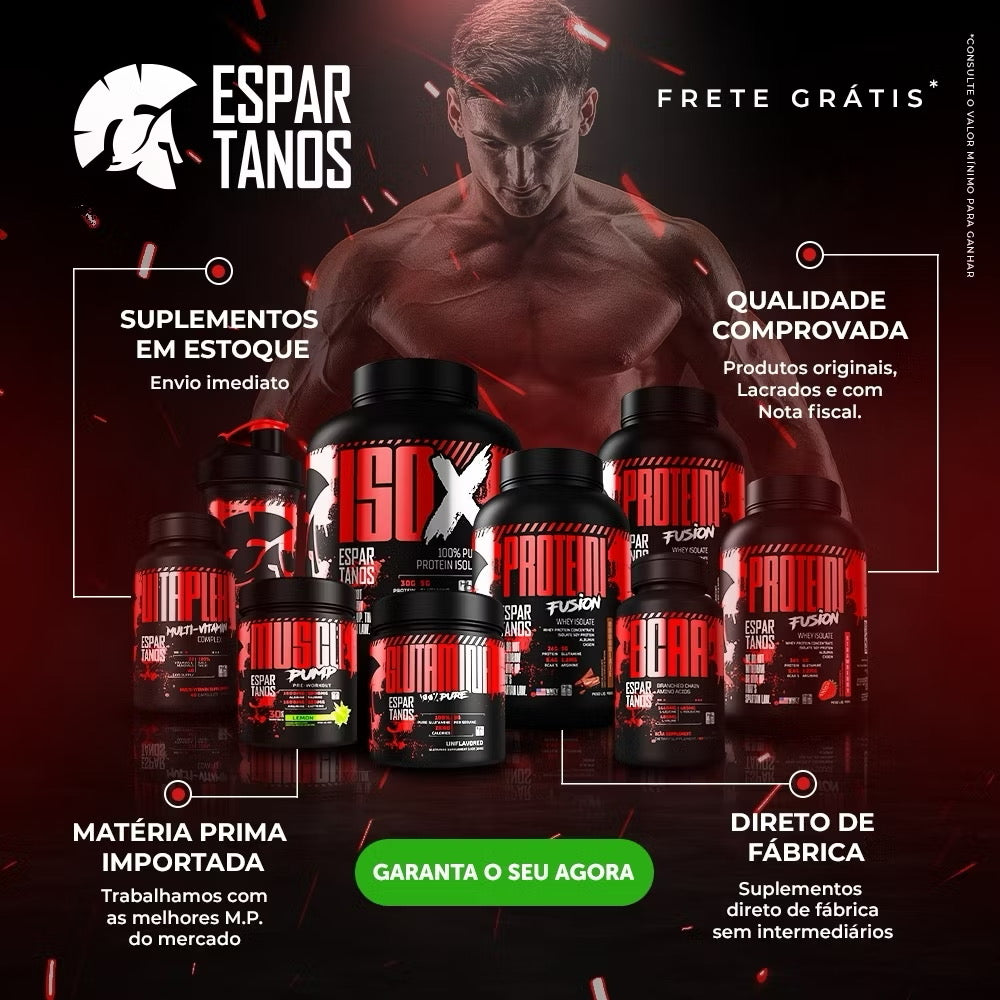 Kit 2x Whey Protein Fusion + 2x Bcaa + 2x Creatina Pura Monohidratada 100% + 2x Glutamina + Shaker