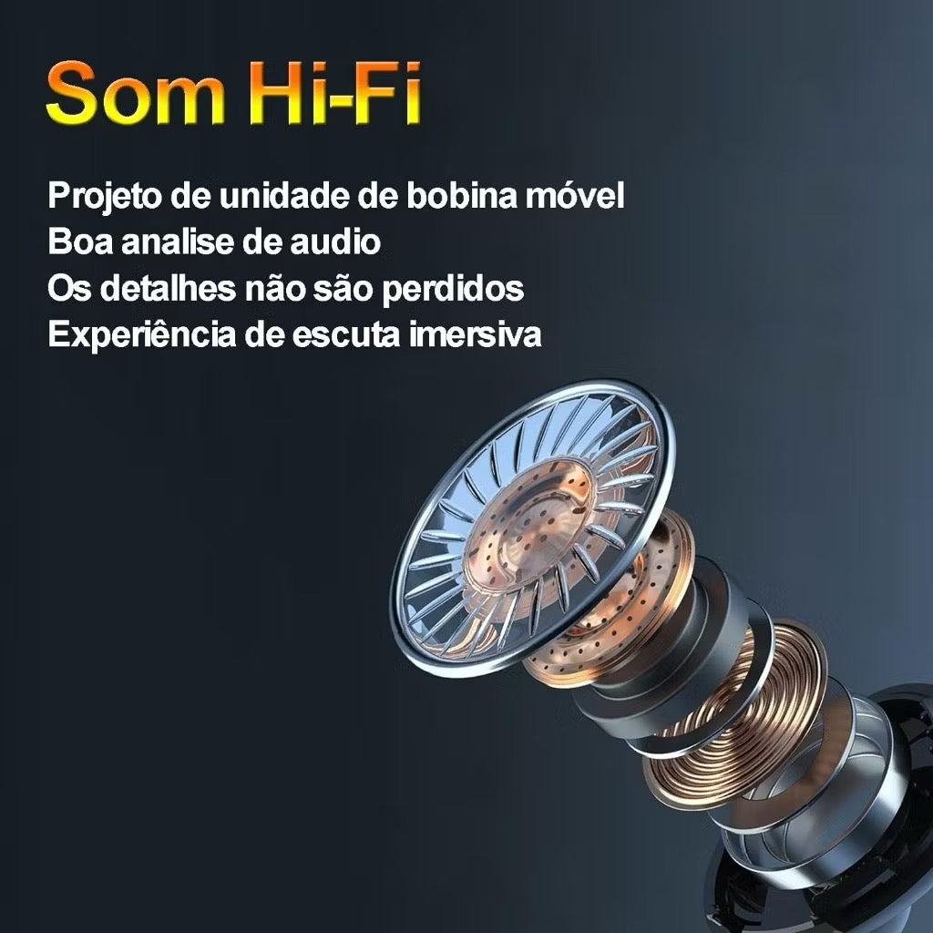 Fone De Ouvido bluetooth 5.1 Sem Fio tws Estéreo Com Pod Carregador