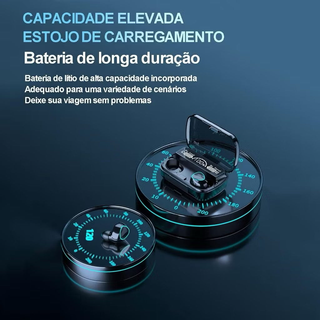 Fone De Ouvido bluetooth 5.1 Sem Fio tws Estéreo Com Pod Carregador