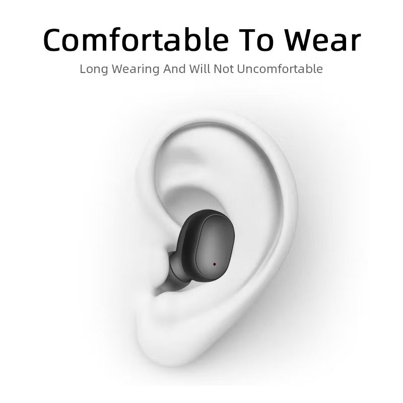 Fones de ouvido Bluetooth TWS 5.0 para esportes, alta qualidade, com cancelamento de ruído e microfone.