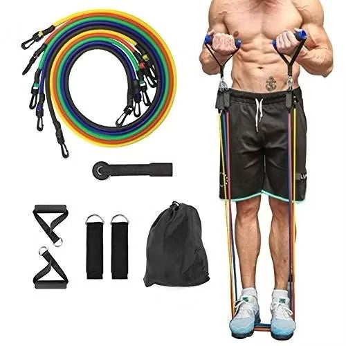 Kit 11 Power Tube Elástico Musculação Crossfit pilates yoga fitness Corda Funcional BEAUTY BEAUTY