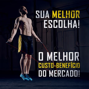 Kit Roda Abdominal Barra De Flexão Corda De Pular Exercício Treino
