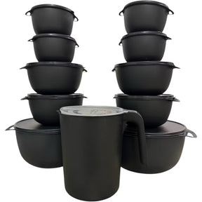 Conjunto Bowl Pote Plástico Redondo 10 peças + 1 Jarra