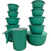 Conjunto Bowl Pote Plástico Redondo 10 peças + 1 Jarra