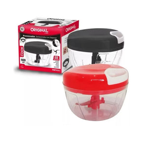 Processador E Triturador De Alimento Manual Com 3 Lâminas