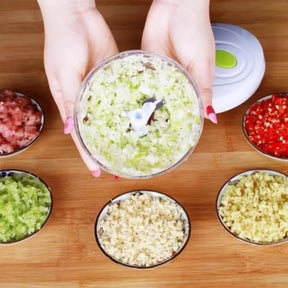 Processador E Triturador De Alimento Manual Com 3 Lâminas