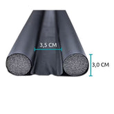 Protetor Rolinho Veda Porta Impermeável 80 cm sem Costura Preto