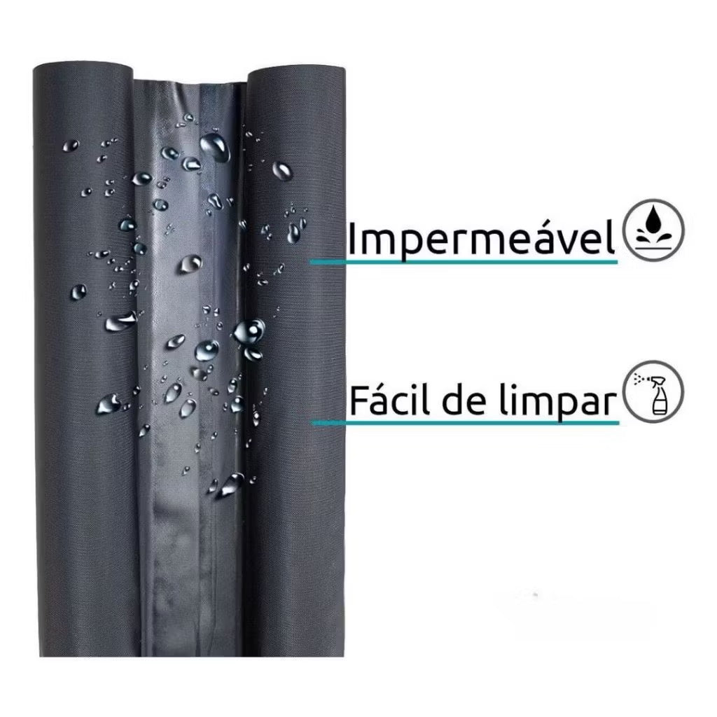 Protetor Rolinho Veda Porta Impermeável 80 cm sem Costura Preto