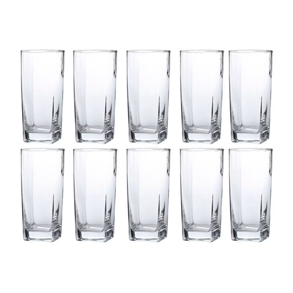 Copo de Vidro 320ml Transparente Texas Agua Suco 10Un