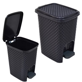 Kit Até 02 Lixeira Banheiro Pedal 7 Litros Plástico Cesto Escritório Lixeira Banheiro Lixeira Escritório