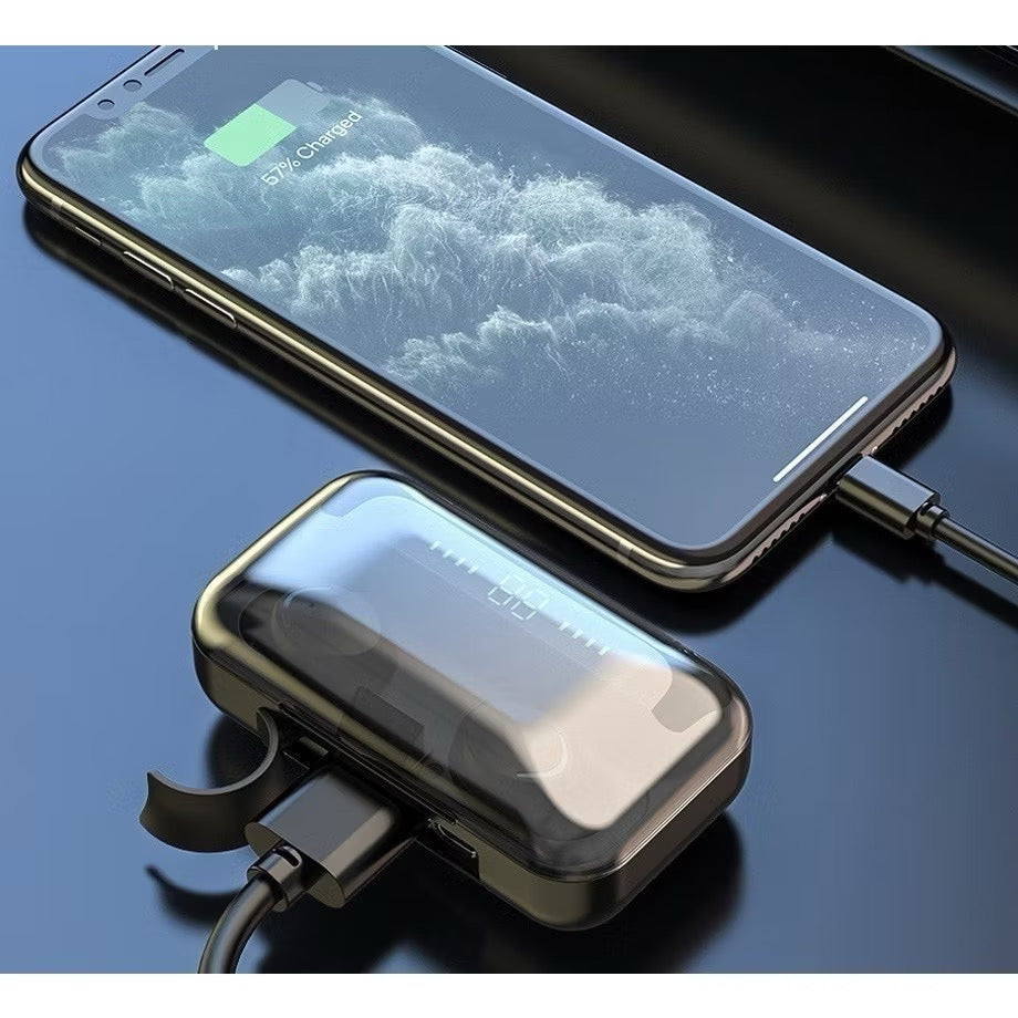 Fone De Ouvido bluetooth 5.1 Sem Fio tws Estéreo Com Pod Carregador Power Bank