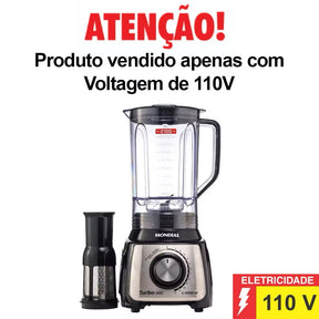 Liquidificador  Turbo 1200w 3L Inox L-1200 Preto