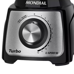 Liquidificador  Turbo 1200w 3L Inox L-1200 Preto