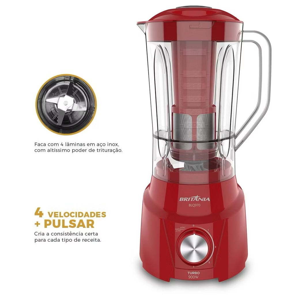 Liquidificador BLQ970V Turbo 900W 2,6L