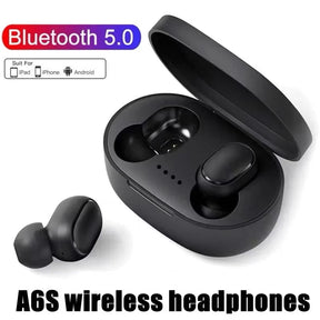 Fones de ouvido Bluetooth TWS 5.0 para esportes, alta qualidade, com cancelamento de ruído e microfone.