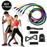 Kit 11 Power Tube Elástico Musculação Crossfit pilates yoga fitness Corda Funcional BEAUTY BEAUTY