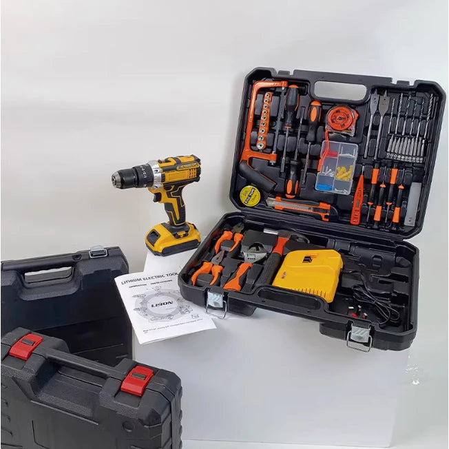 Parafusadeira e Furadeira Recarregável 48V com kit completo e 2 Baterias 1200mAh – Bivolt 110V/220V