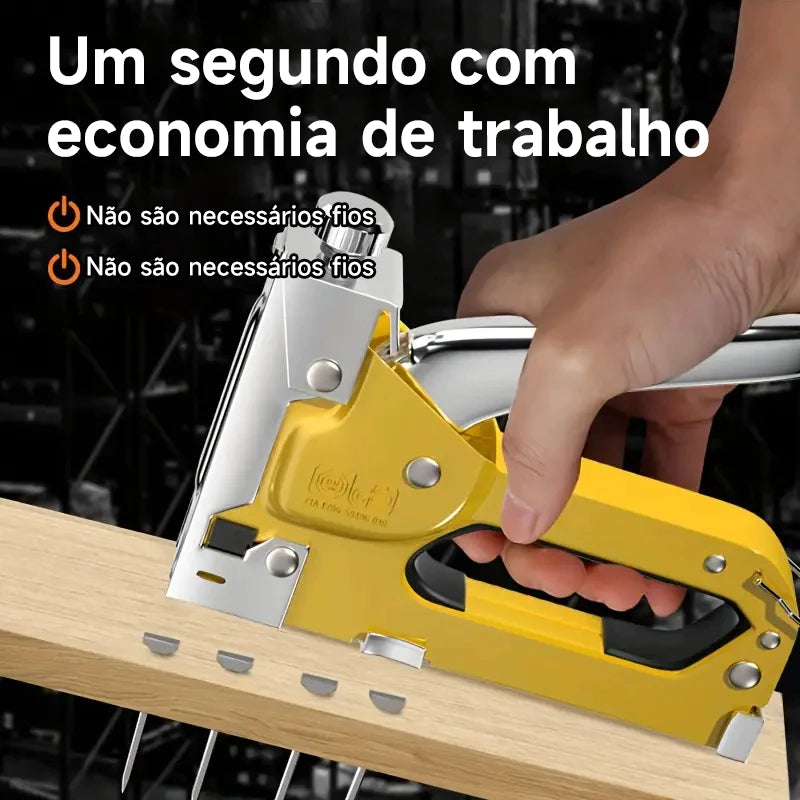 Grampeador Tapeceiro + 600 Grampos Ferramentas Profissional